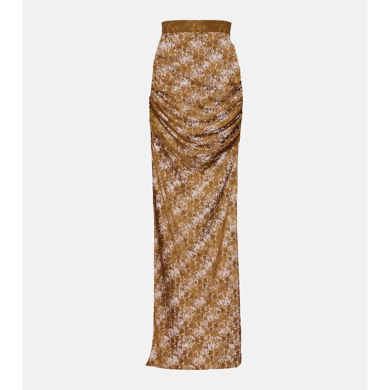 Alex Perry Floral sheer lace skirt