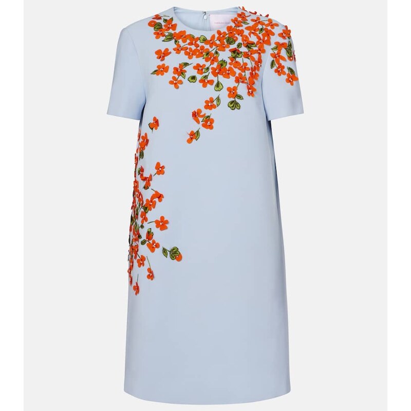 Carolina Herrera Floral-appliquÃ crÃªpe shift dress