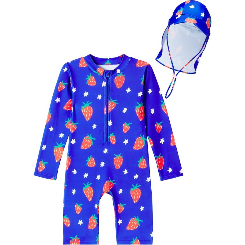 Jellymallow Strawberry printed swimsuit set