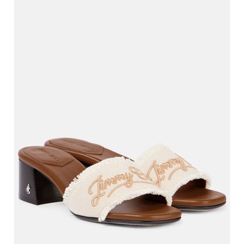 Jimmy Choo Joa embroidered mules