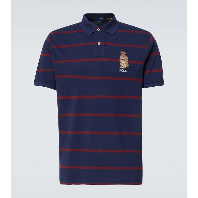 Polo Ralph Lauren Polo Bear striped cotton polo shirt