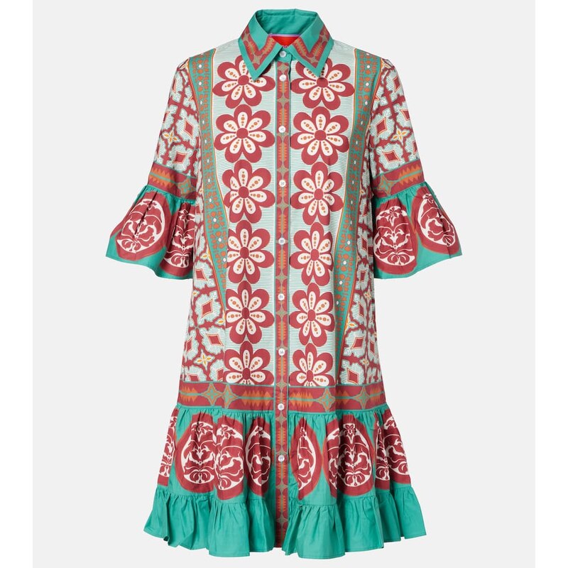 La DoubleJ Choux printed cotton poplin shirt dress