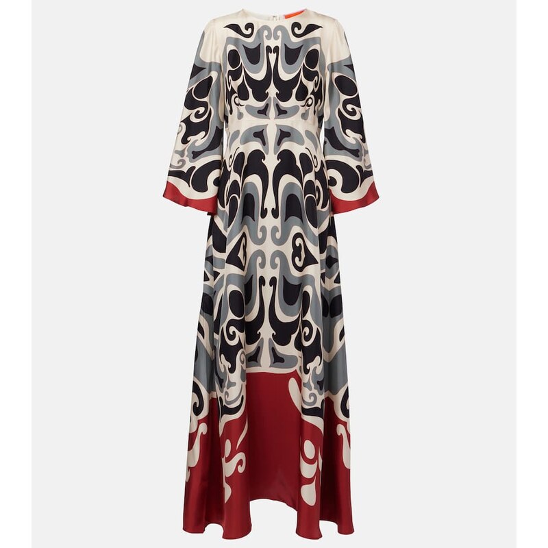 La DoubleJ Phoenix PlacÃe silk twill maxi dress