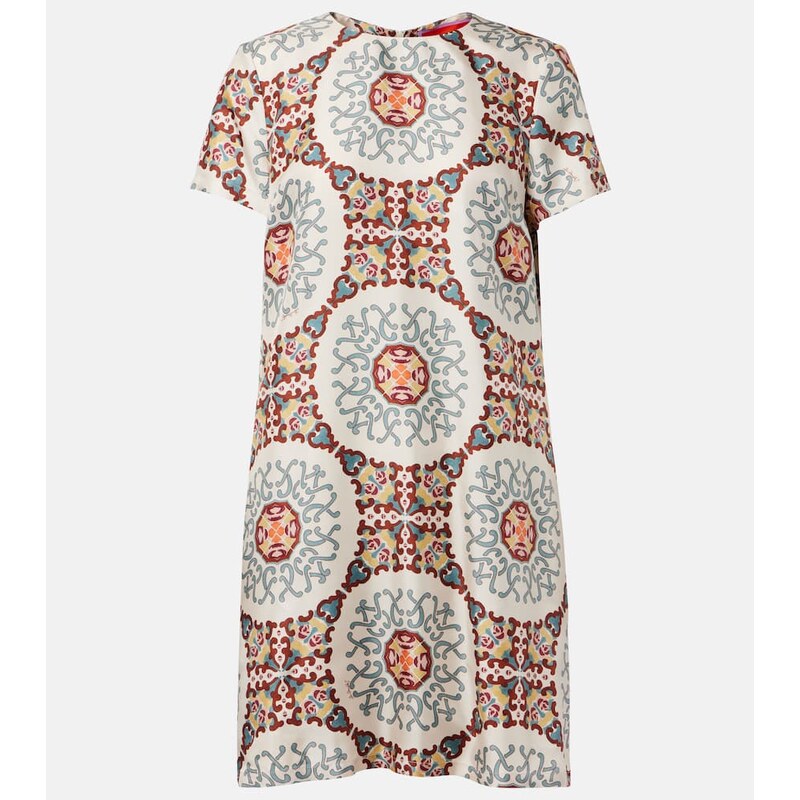 La DoubleJ Swing printed silk satin minidress