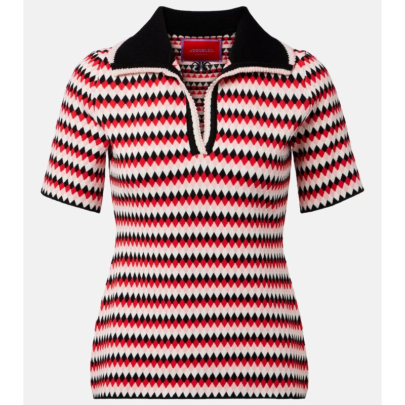 La DoubleJ Checkers knitted polo