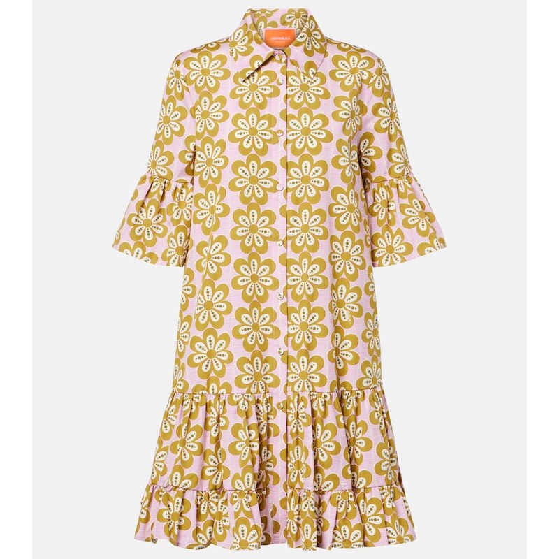 La DoubleJ Choux floral cotton poplin shirt dress