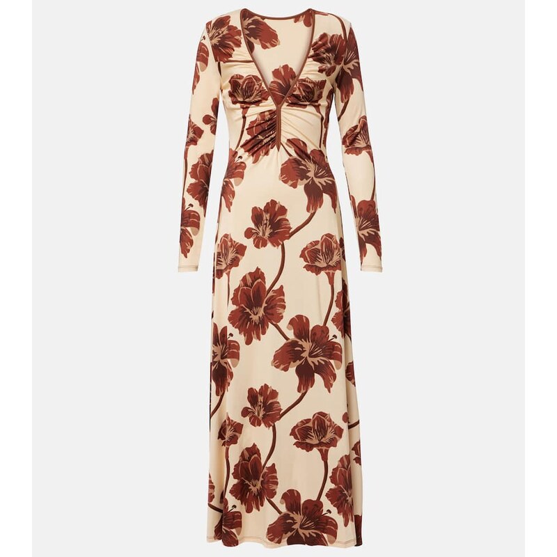 Johanna Ortiz Floral jersey midi dress