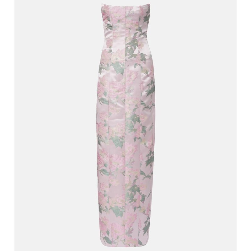 Markarian Odessa floral brocade corset gown