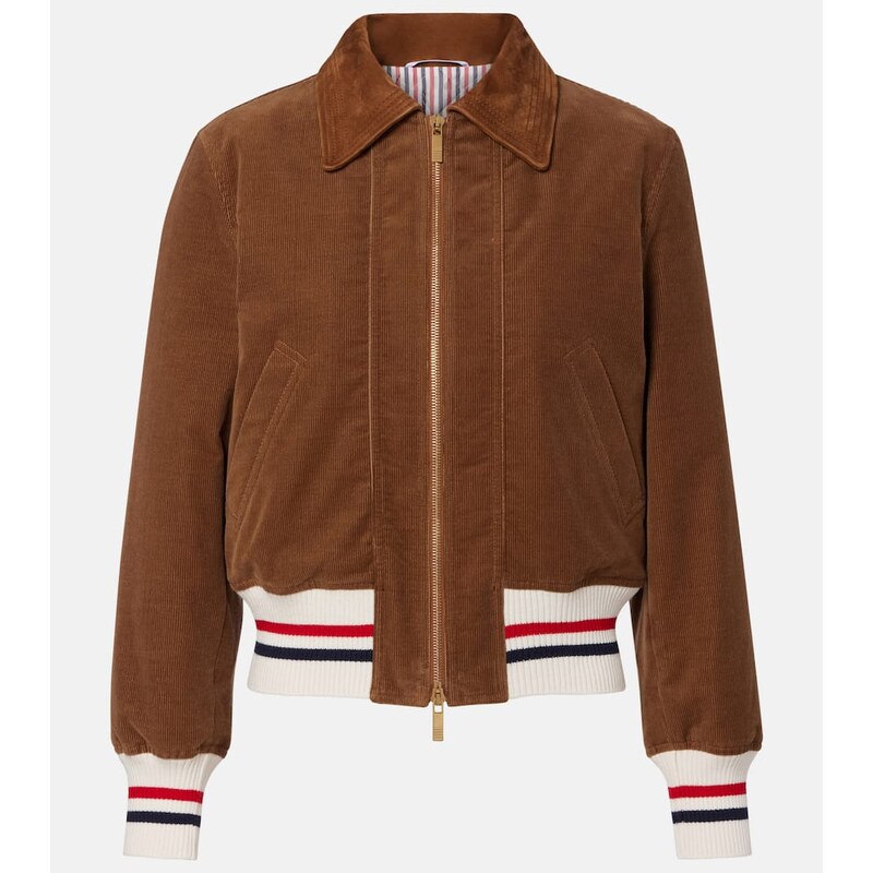 Thom Browne Wale cotton corduroy down jacket