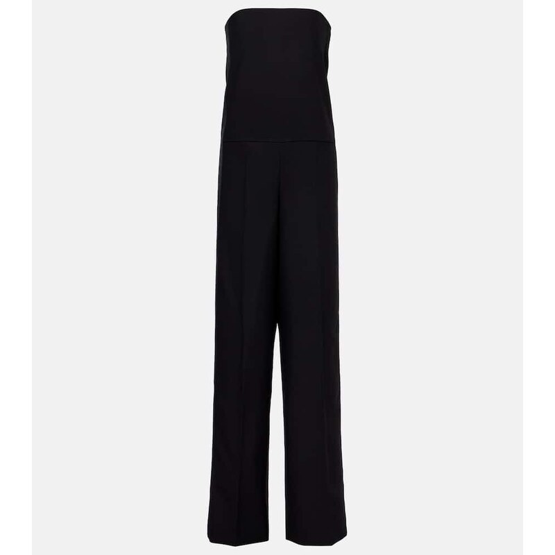 Dámské overaly Stella McCartney Wool jumpsuit v černé barvě