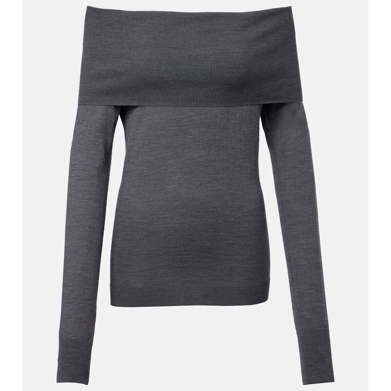 Stella McCartney Off-shoulder virgin wool top
