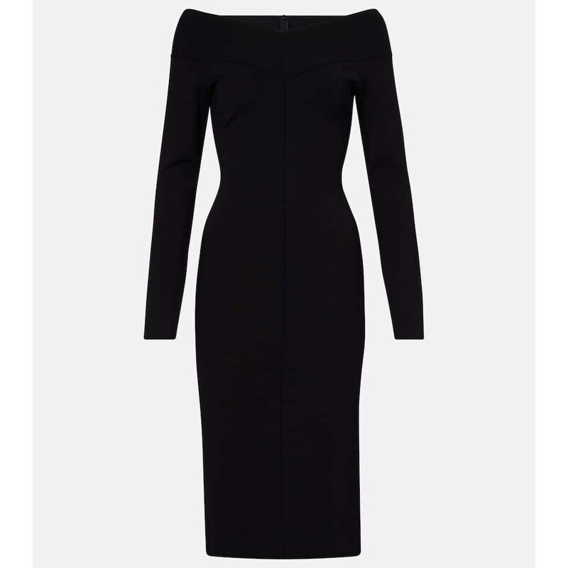 Stella McCartney Off-shoulder jersey midi dress