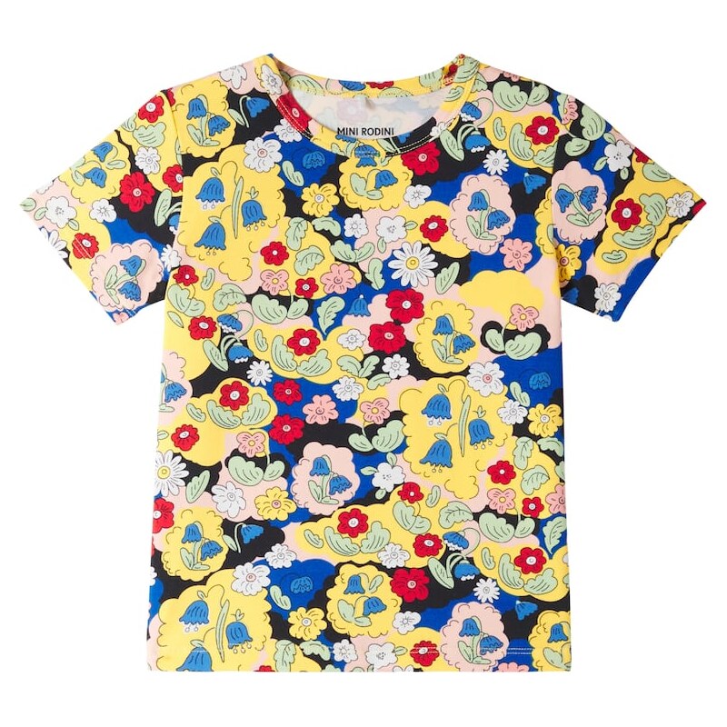 Mini Rodini Floral cotton-blend T-shirt