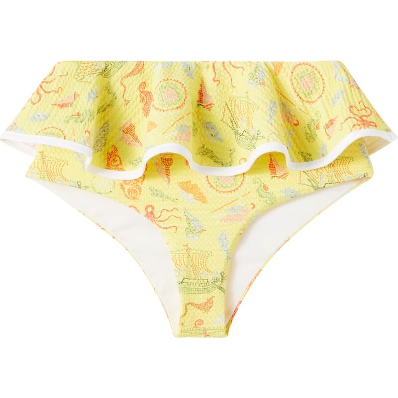Marysia Bumby Bumby Aman printed ruffled bikini bottoms