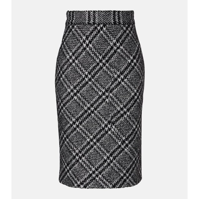 Dolce&Gabbana sukne s čtverečkovým vzorem ve černé a bílé barvě