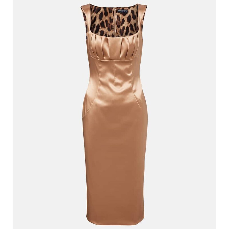 Dolce&Gabbana Pleated satin midi dress