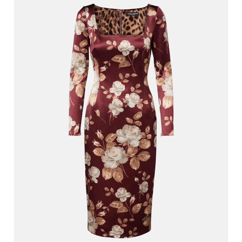 Dolce&Gabbana Floral satin midi dress