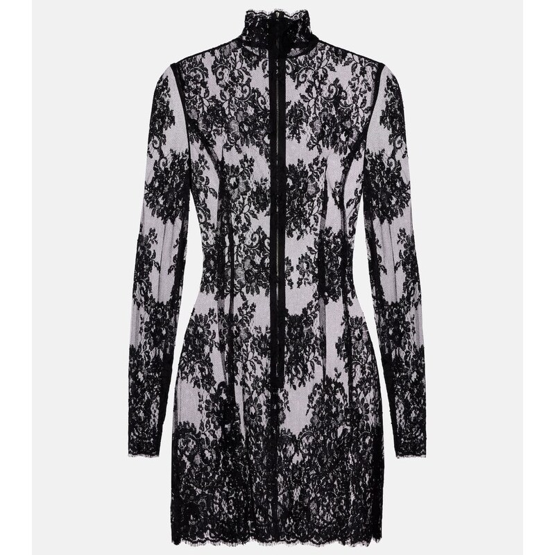 Dolce&Gabbana Cord floral lace minidress