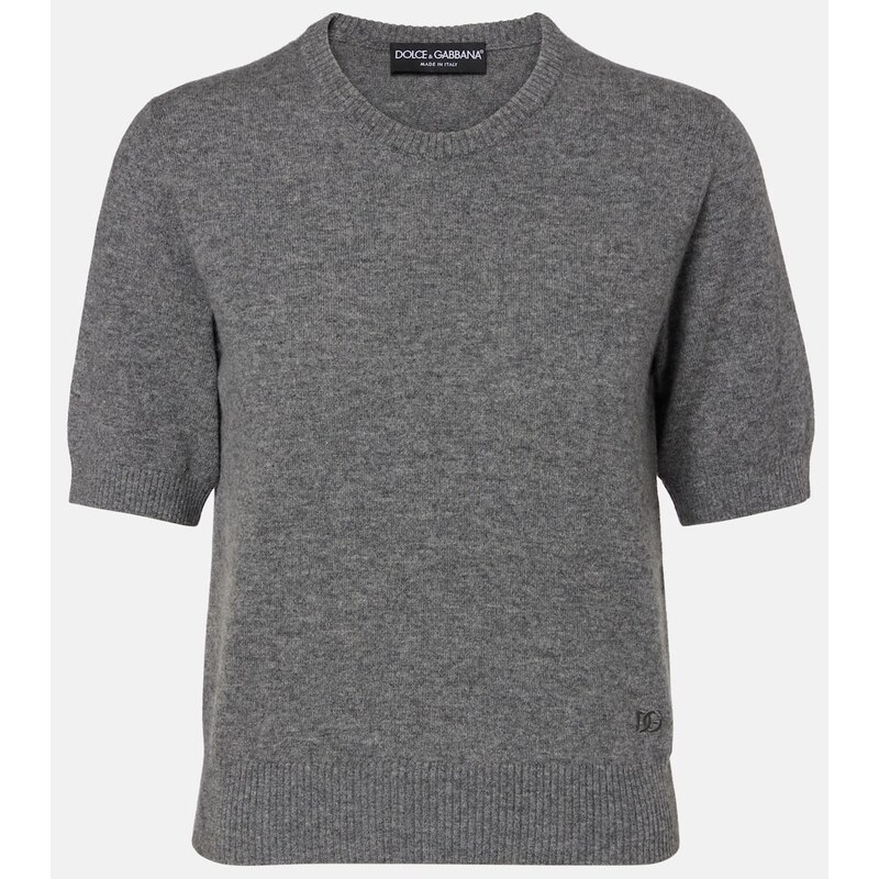 Dolce&Gabbana Cashmere svetr v šedém odstíně