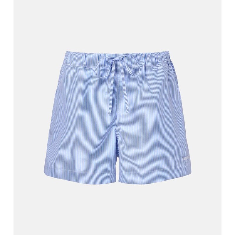 Hunza G Striped cotton poplin shorts