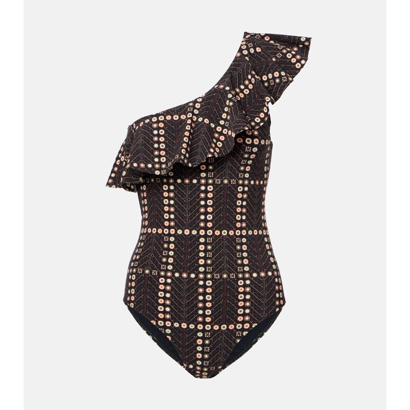 Marant Etoile Siciliyage ruffled one-shoulder swimsuit