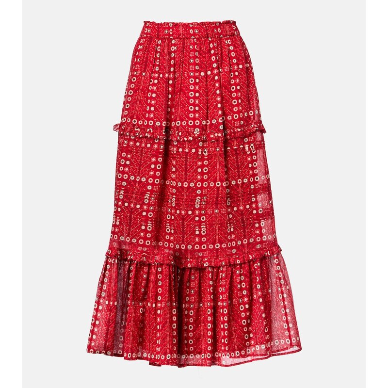 Marant Etoile Diya printed cotton maxi skirt