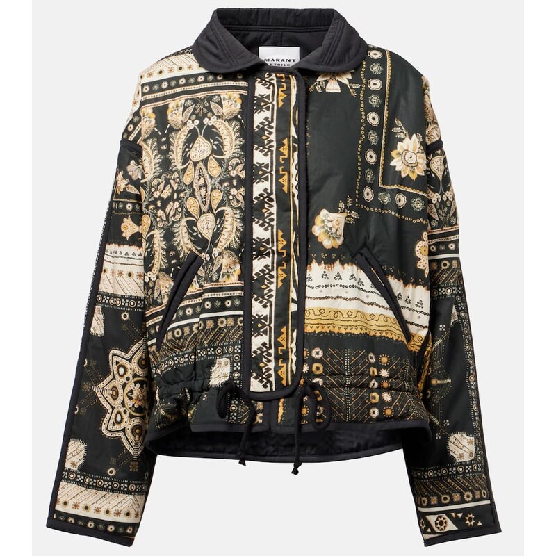 Marant Etoile Granger printed cotton bomber jacket