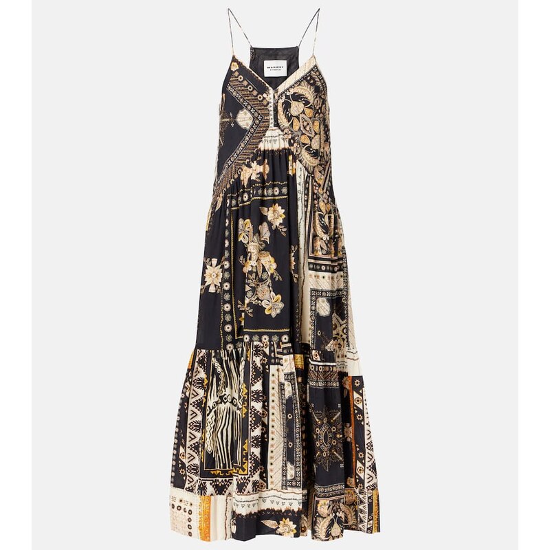 Marant Etoile Sabbage printed cotton midi dress