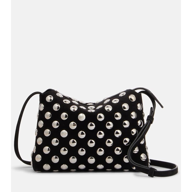 Khaite Lina Medium studded suede crossbody bag