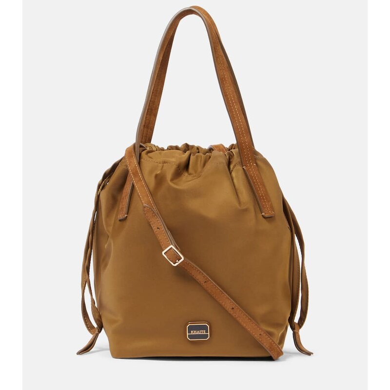Khaite Rory Medium leather-trimmed bucket bag