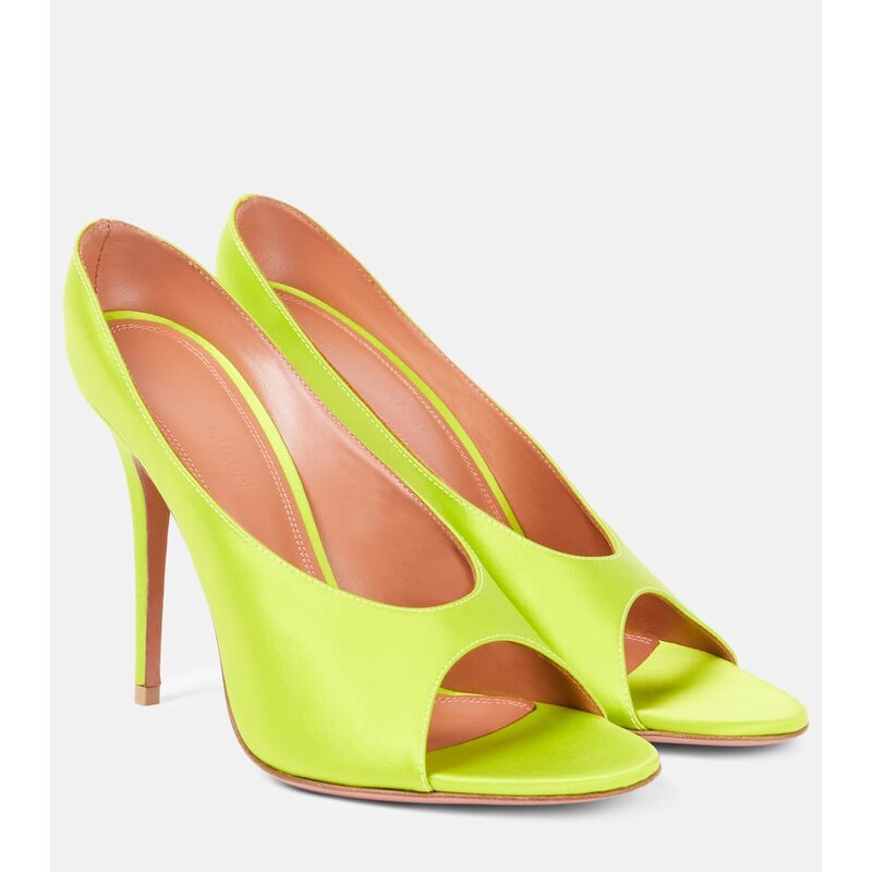Amina Muaddi Anok 105 satin mules