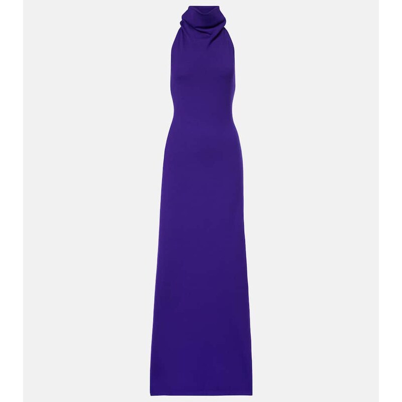Tom Ford Halterneck cashmere-blend gown