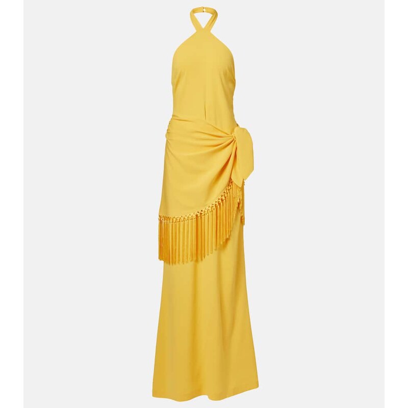 Taller Marmo Meteora open-back crÃªpe cady gown