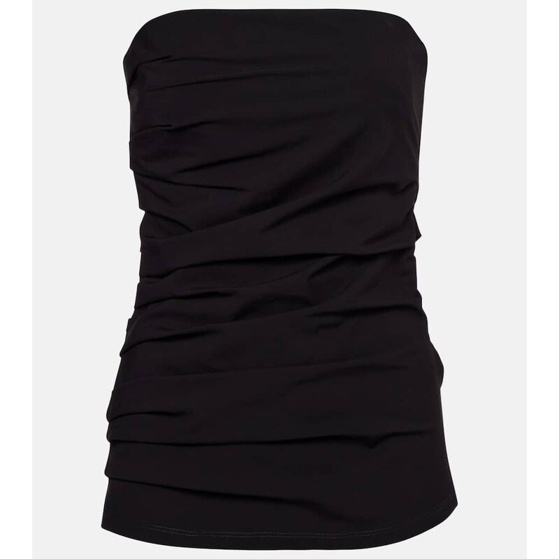 Proenza Schouler Lena strapless cotton-blend top