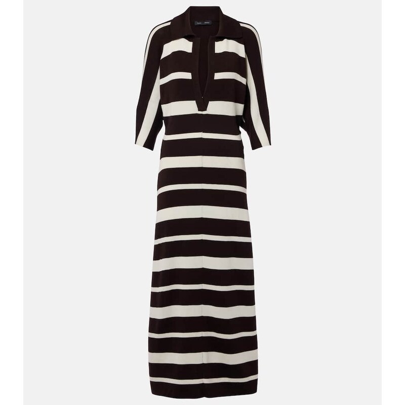 Proenza Schouler Solana striped wool and silk maxi dress