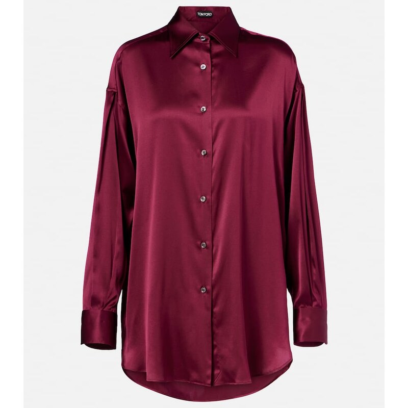 Tom Ford Silk-blend satin shirt