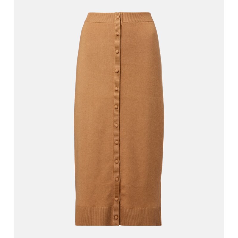 Victoria Beckham Wool-blend midi skirt
