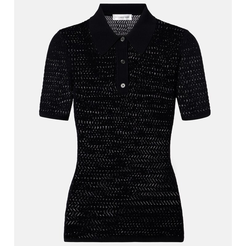 Victoria Beckham Pointelle polo shirt