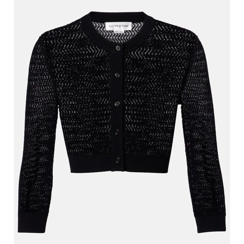 Victoria Beckham Pointelle cropped cardigan