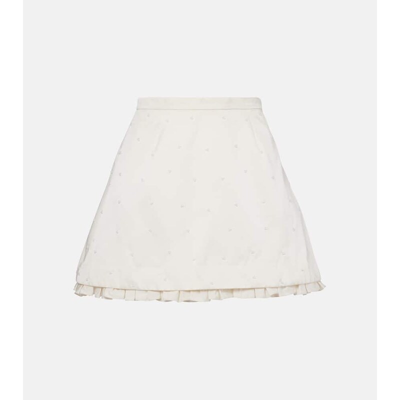 Clio Peppiatt Camelia embellished miniskirt