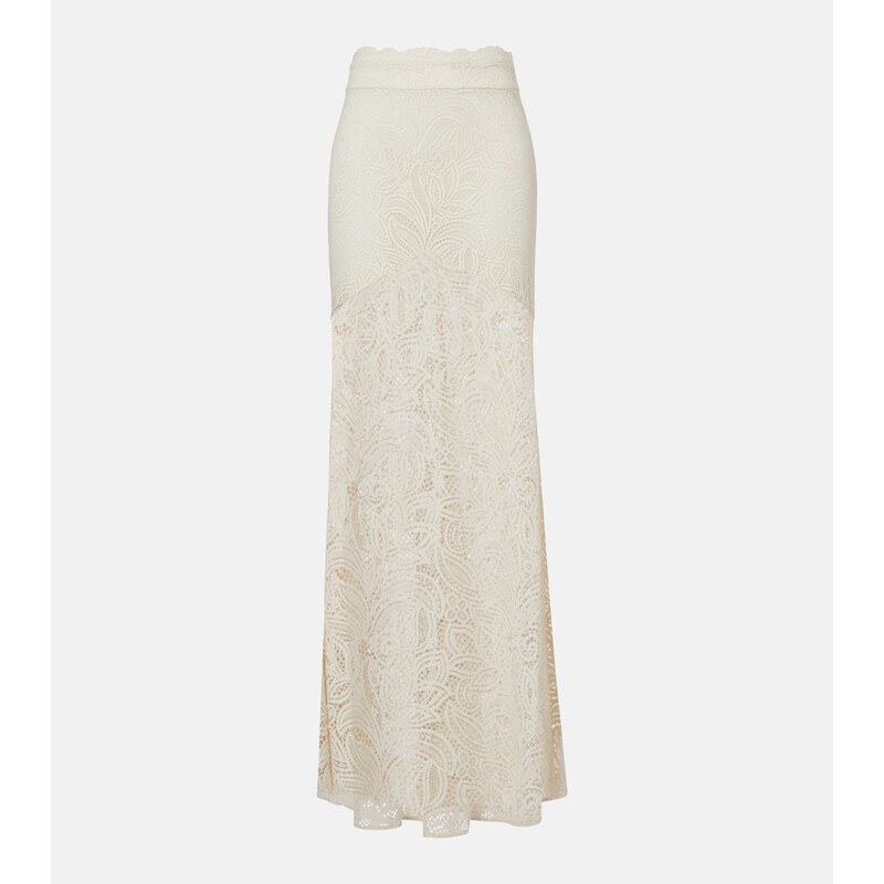 Alexandra Miro Juniper semi-sheer lace maxi skirt