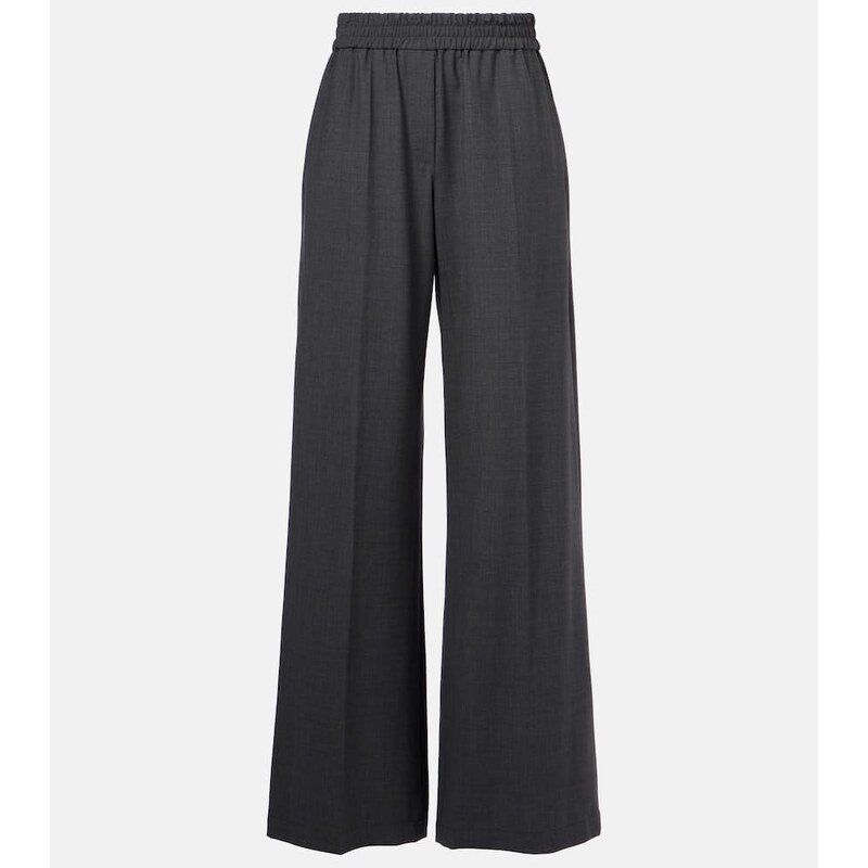 Brunello Cucinelli Wool-blend wide-leg pants