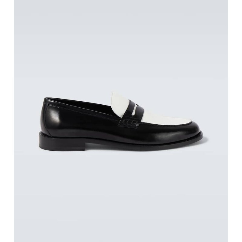 Manolo Blahnik Perry leather penny loafers
