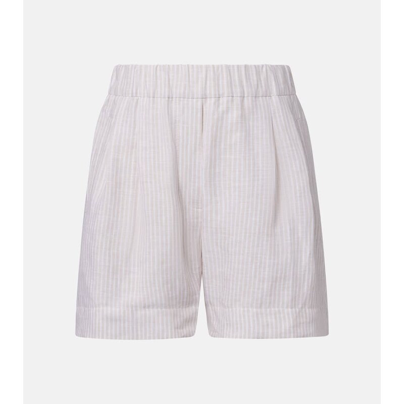 Brunello Cucinelli Striped linen Bermuda shorts