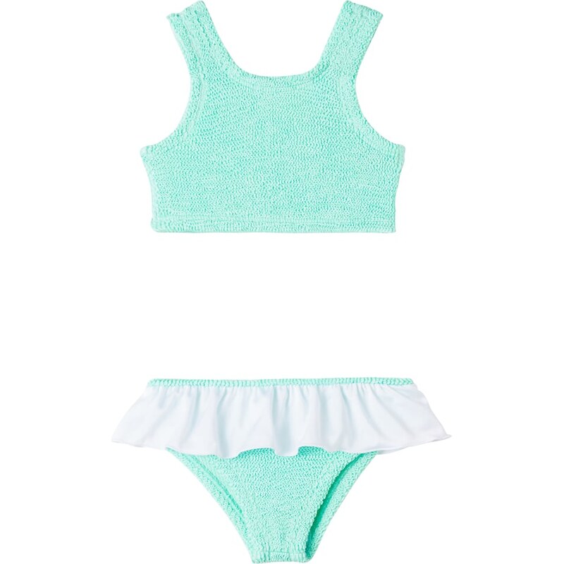 Hunza G Kids Olive ruffled bikini