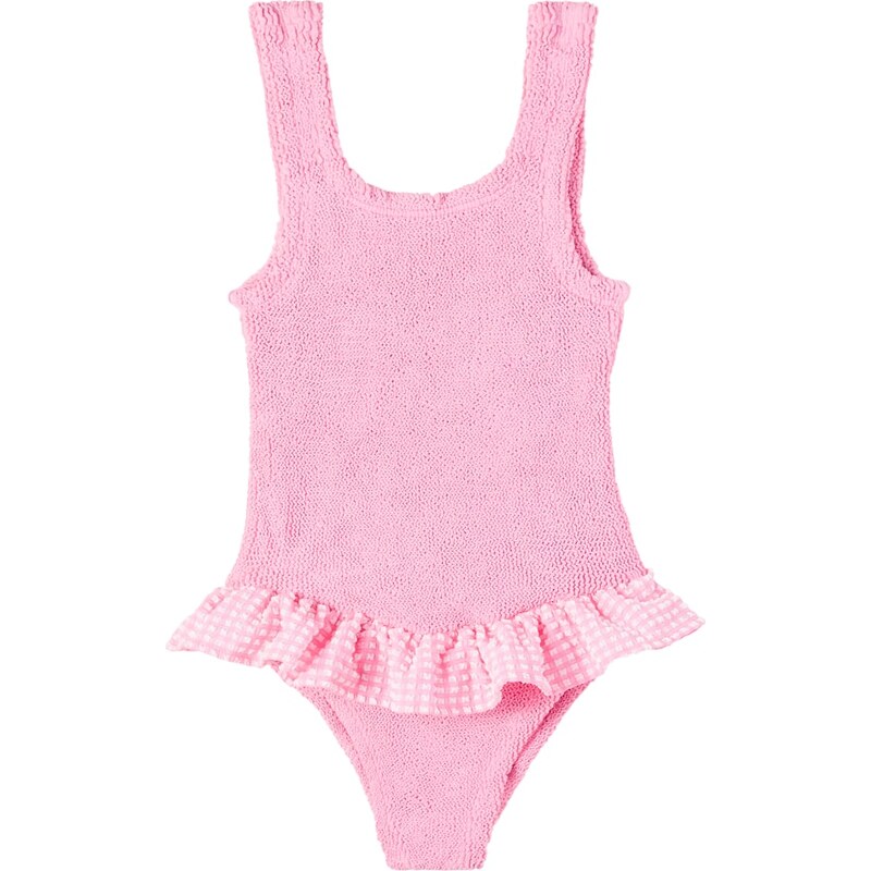 Hunza G Kids Denise gingham ruffled swimsuit