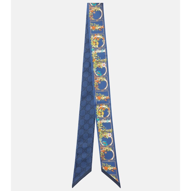 Gucci GG floral silk scarf