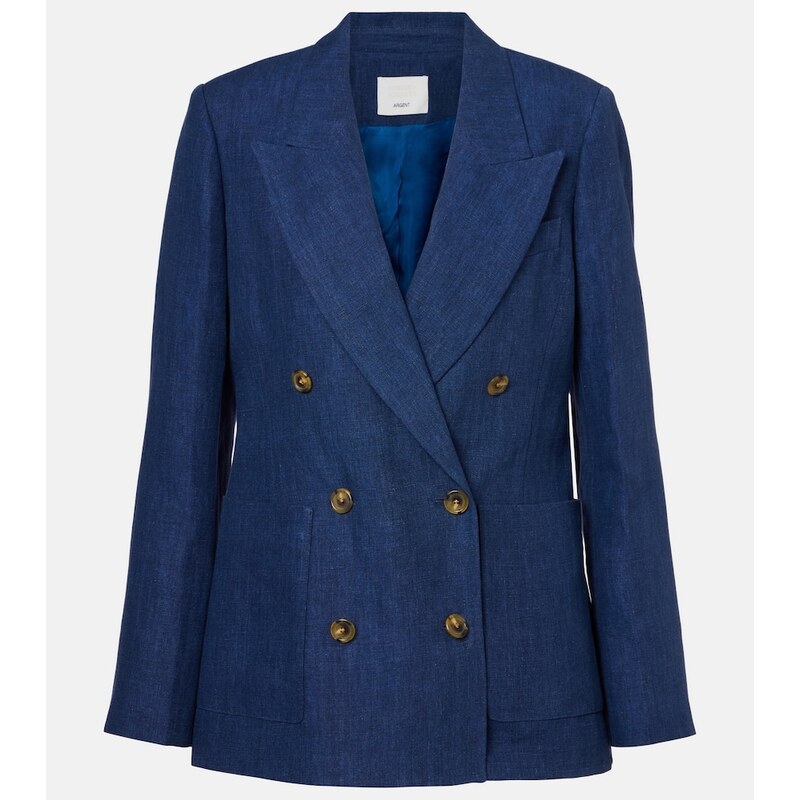 Citizens of Humanity x Argent Chelsea linen denim blazer