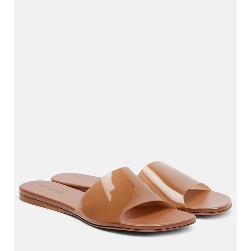 Amina Muaddi Bianca Glass 95 mules