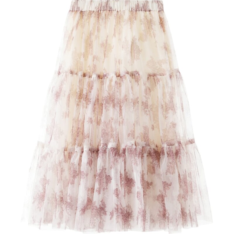 Cera Una Volta Mary Jane toile de jouy tulle skirt
